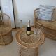 Vintage garden furniture in wicker rattan 1960 - complete 4-piece set