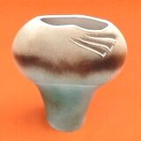 Vase modernist lens glazed ceramic