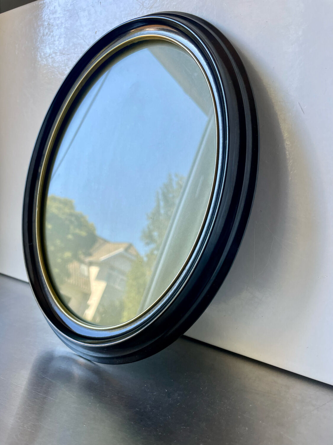 Oval  bakelite black frame  29 cm x 23 cm