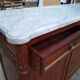 Small mahogany buffet on marble, Louis XVI style, 60s, in its juice!