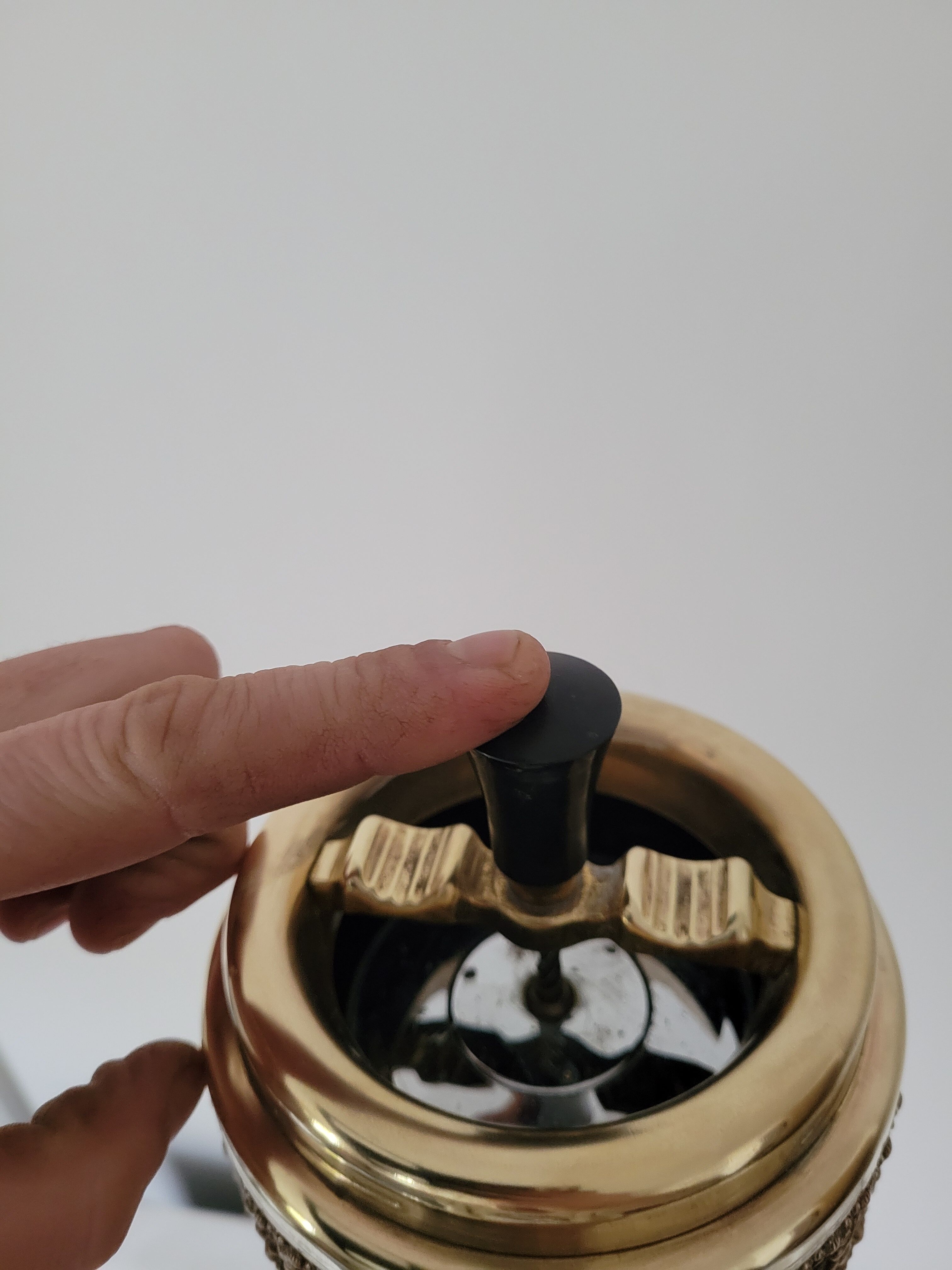 Brass standing ashtray