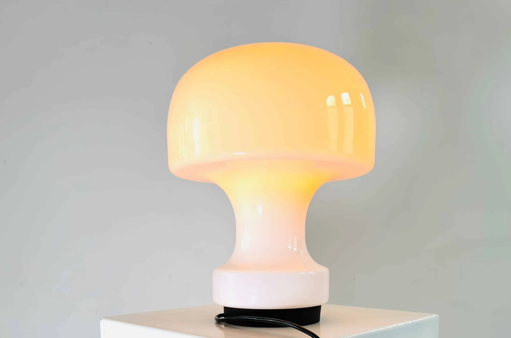 A-743 Mushroom Lamp By Glashütte Limburg, Germany, 1970S