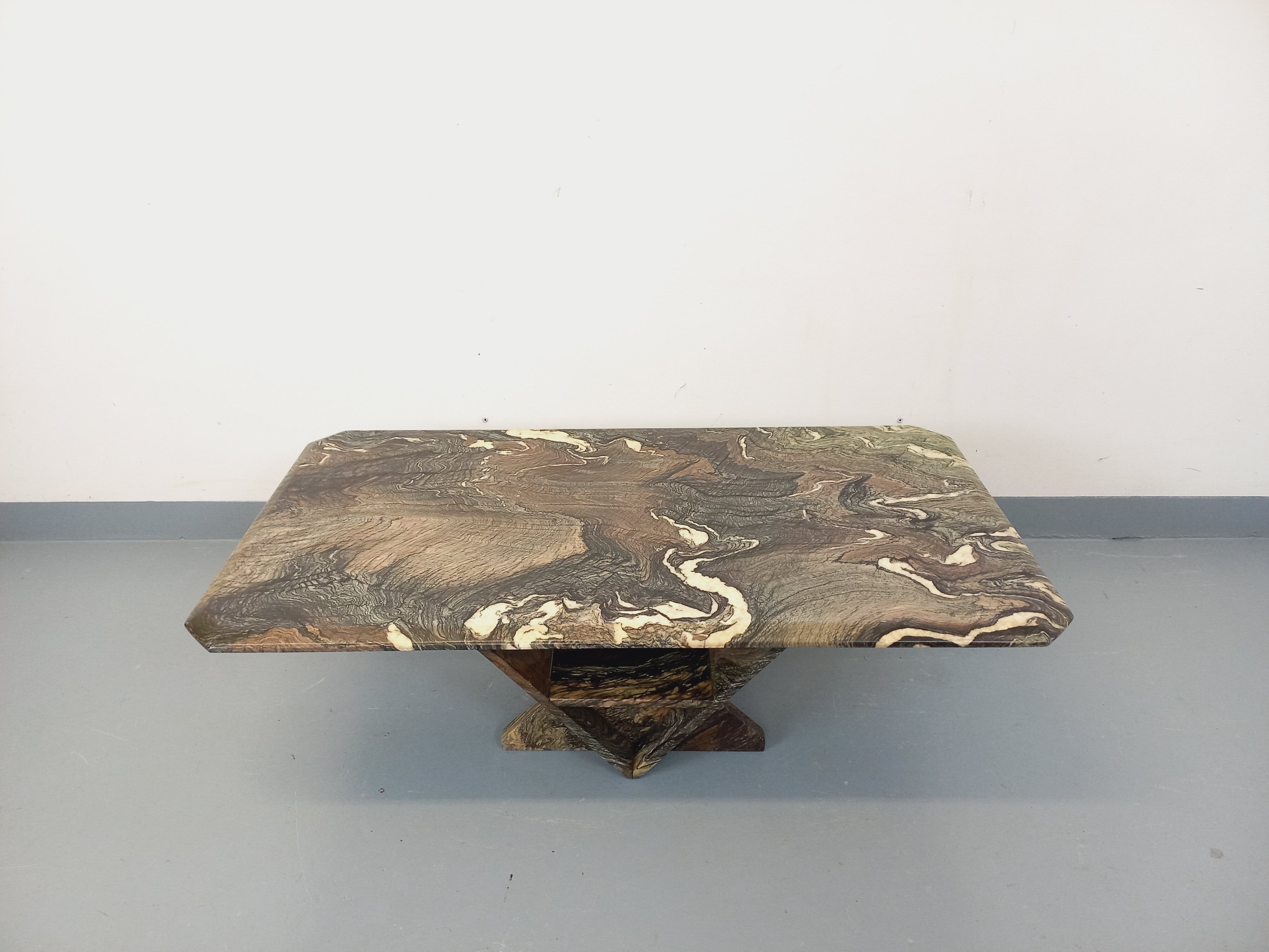 Vintage marble coffee table from the 1970s.