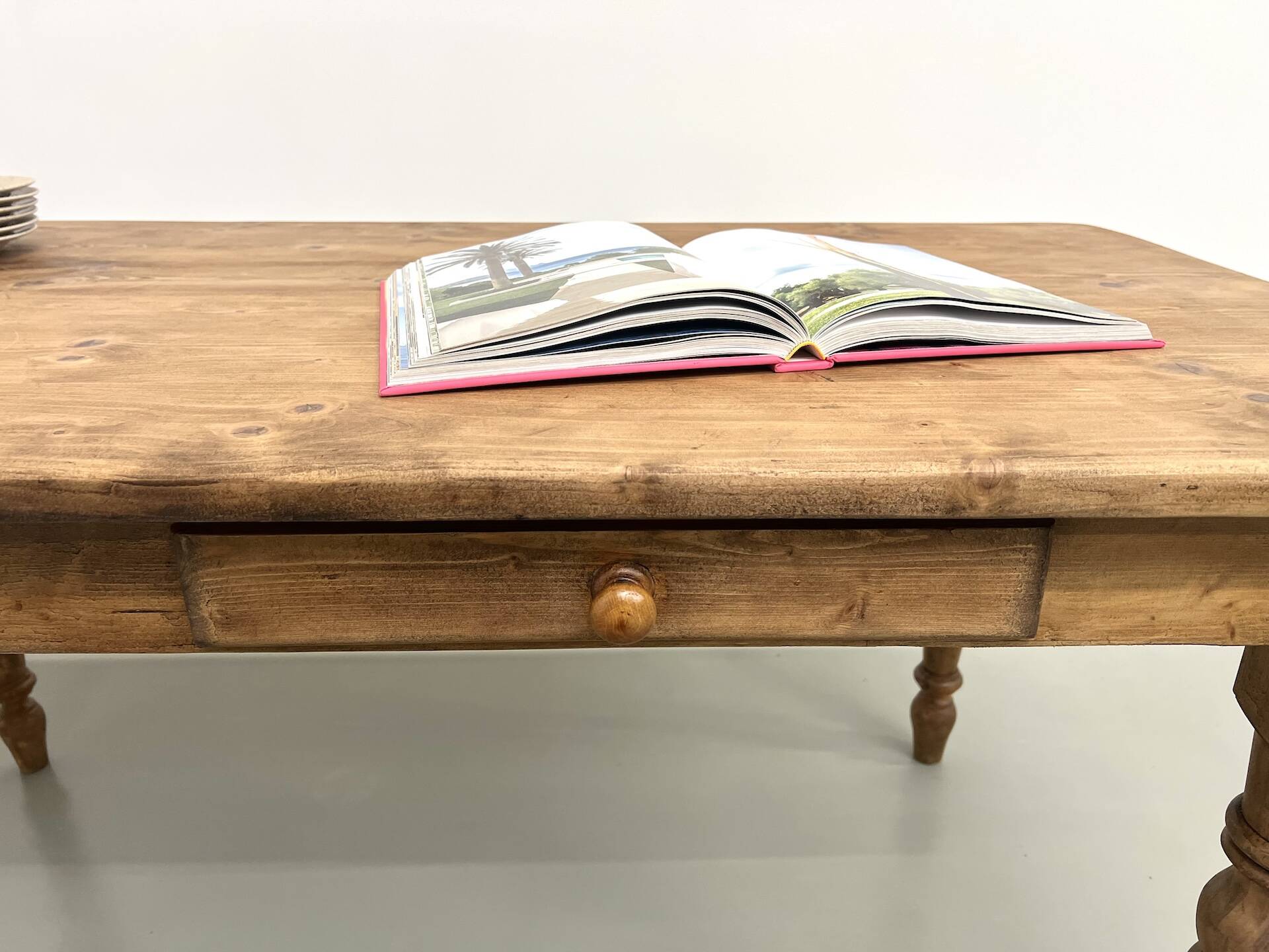70s pine farmhouse table