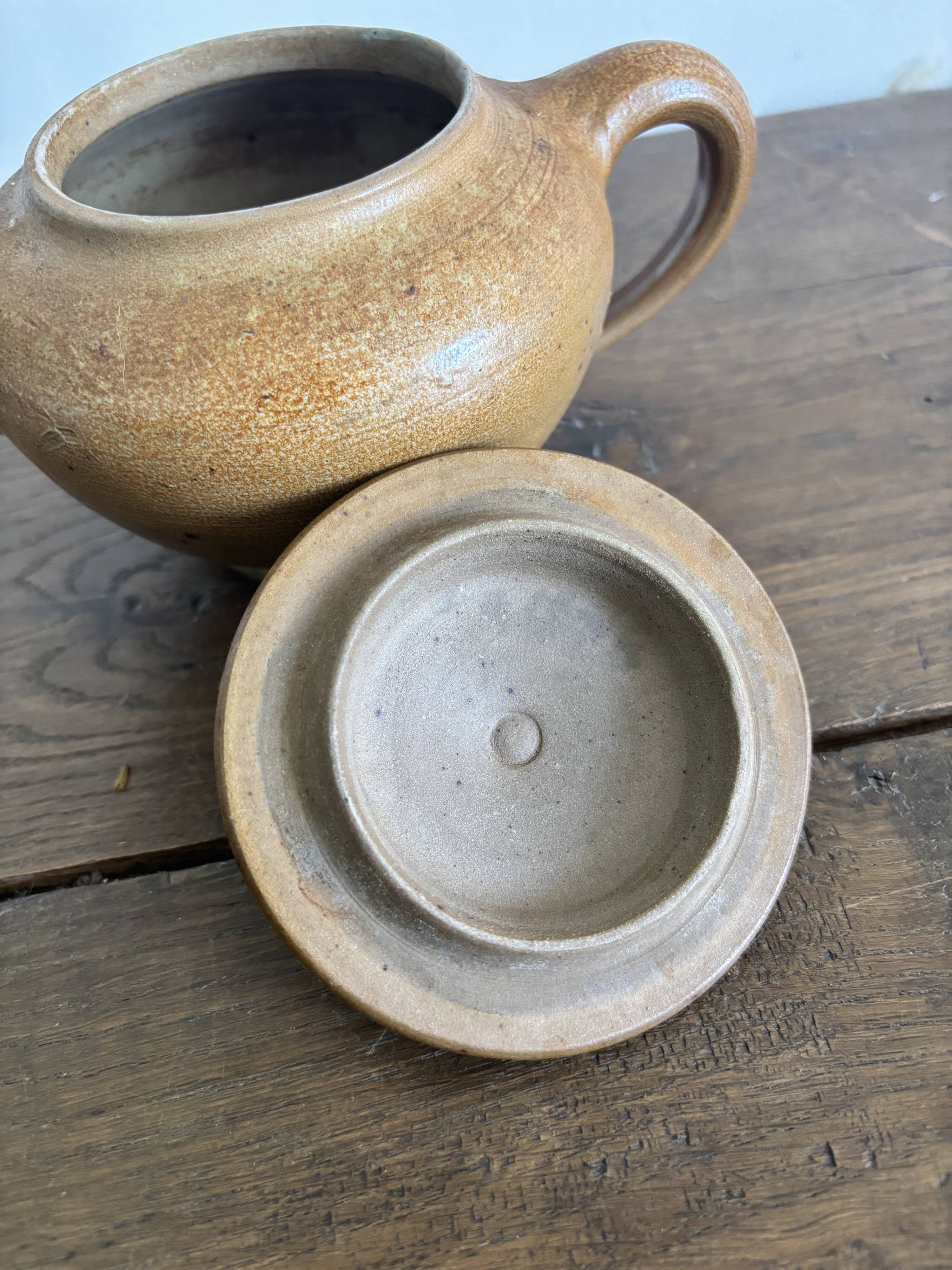 Set of French artisanal stoneware ceramics – 1960s