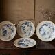 Set of 5 antique plates Choisy-le-Roi Model Kioto Earthenware Ja