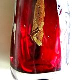 Contemporary art glassware, master glassmaker John A Slatcher. Gold & silver inclusion