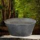 Oval zinc basin or bathtub