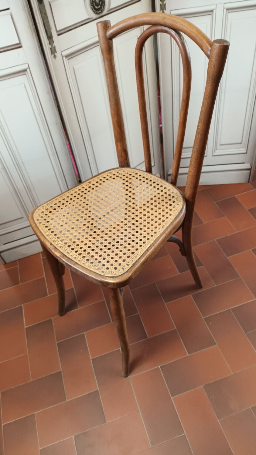 Curved wood bistro chair