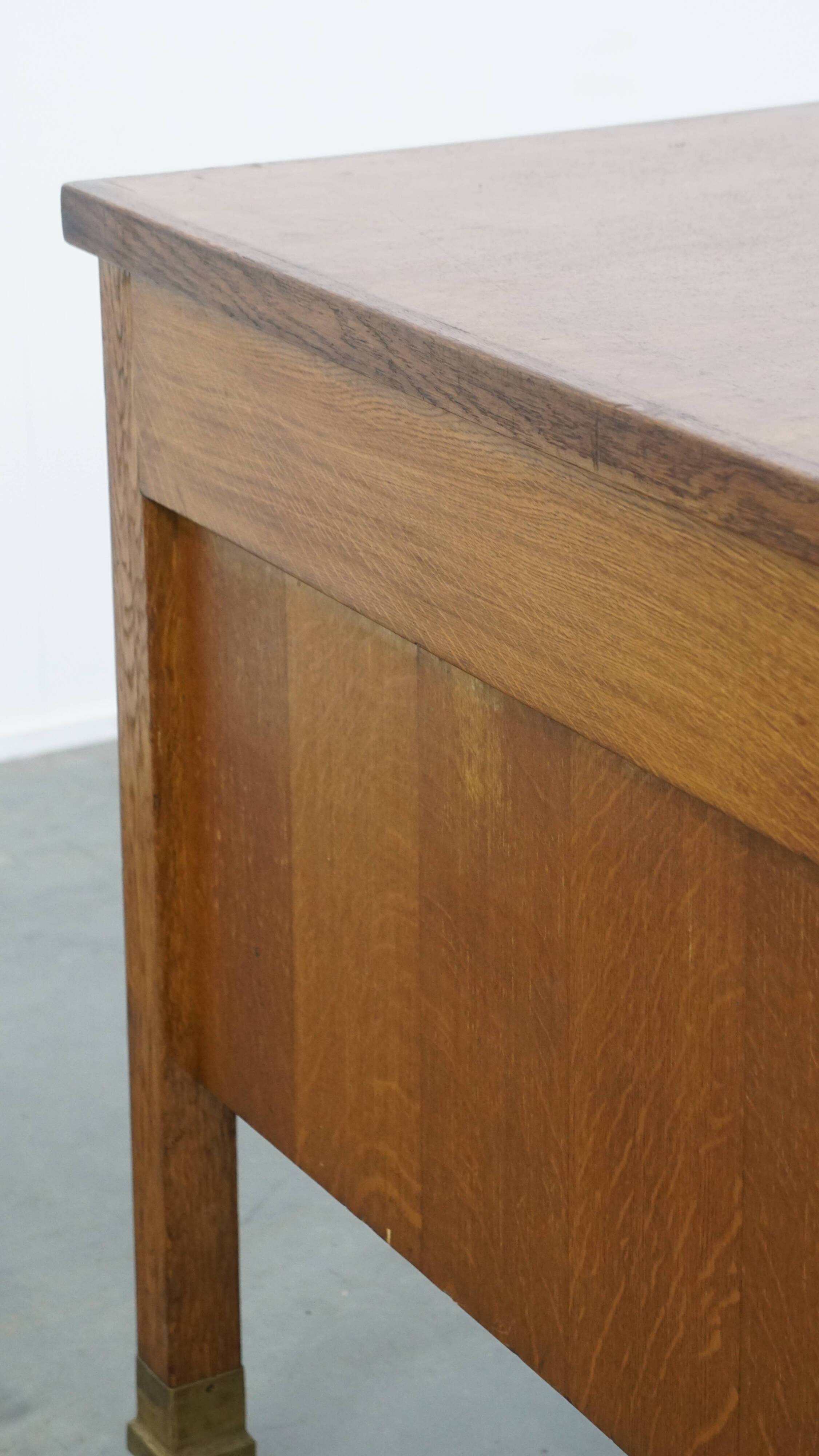 Bureau Art Déco en chêne ancien du début du XXe siècle