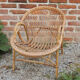 Old shell armchair for children rattan & bamboo