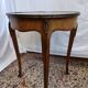 Table guéridon bois marqueté style louis xv