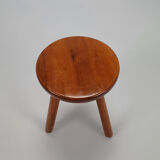 Mid century oak tripod stool, 1950s