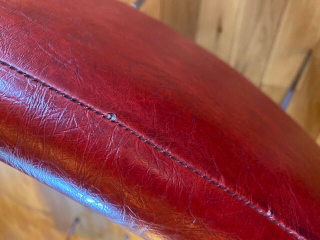 Pair of vintage armchairs in imitation leather from the 60s/70s