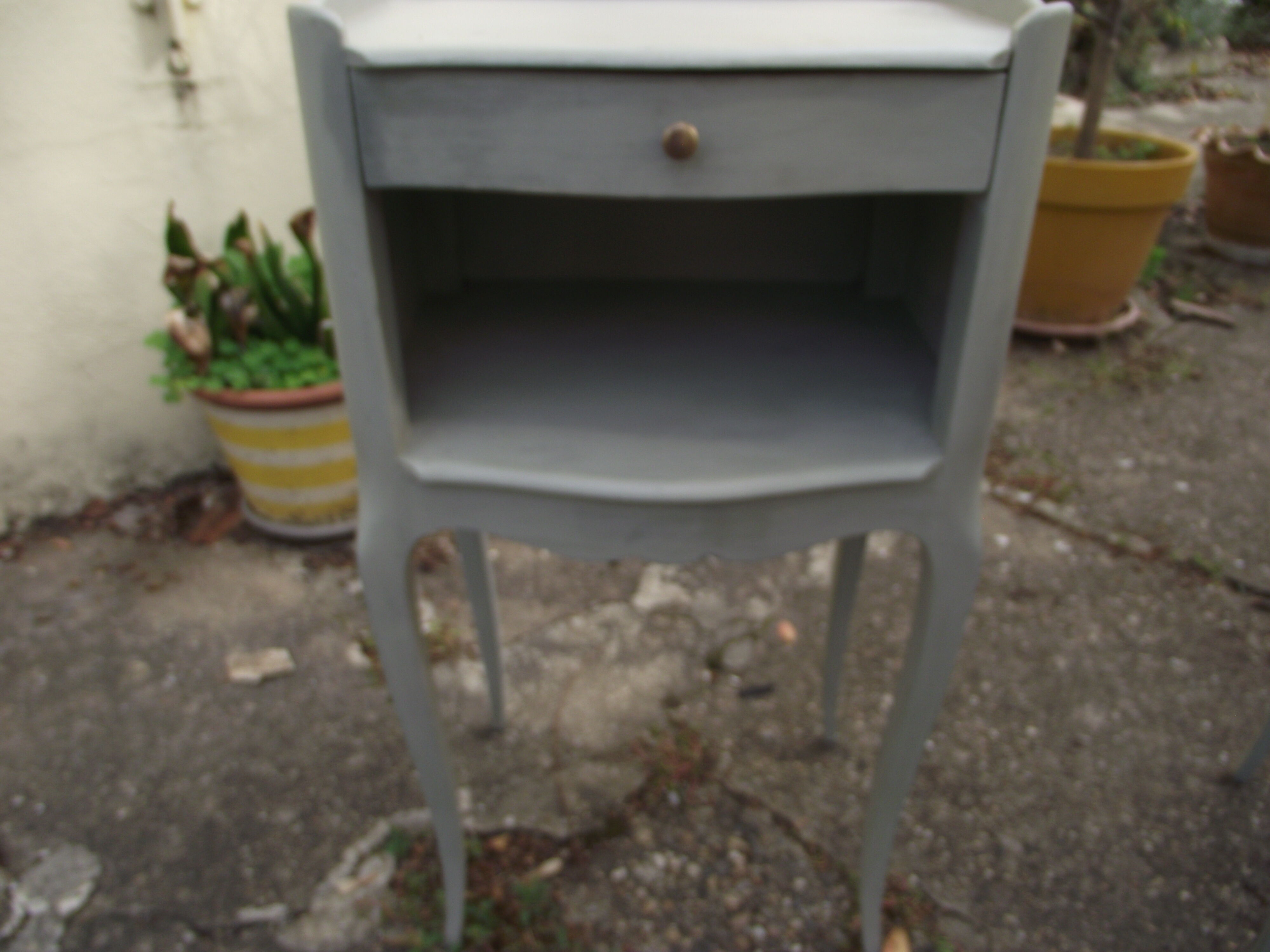 Pair of painted louis xv style bedside tables