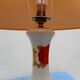 Vintage porcelain foot lamp