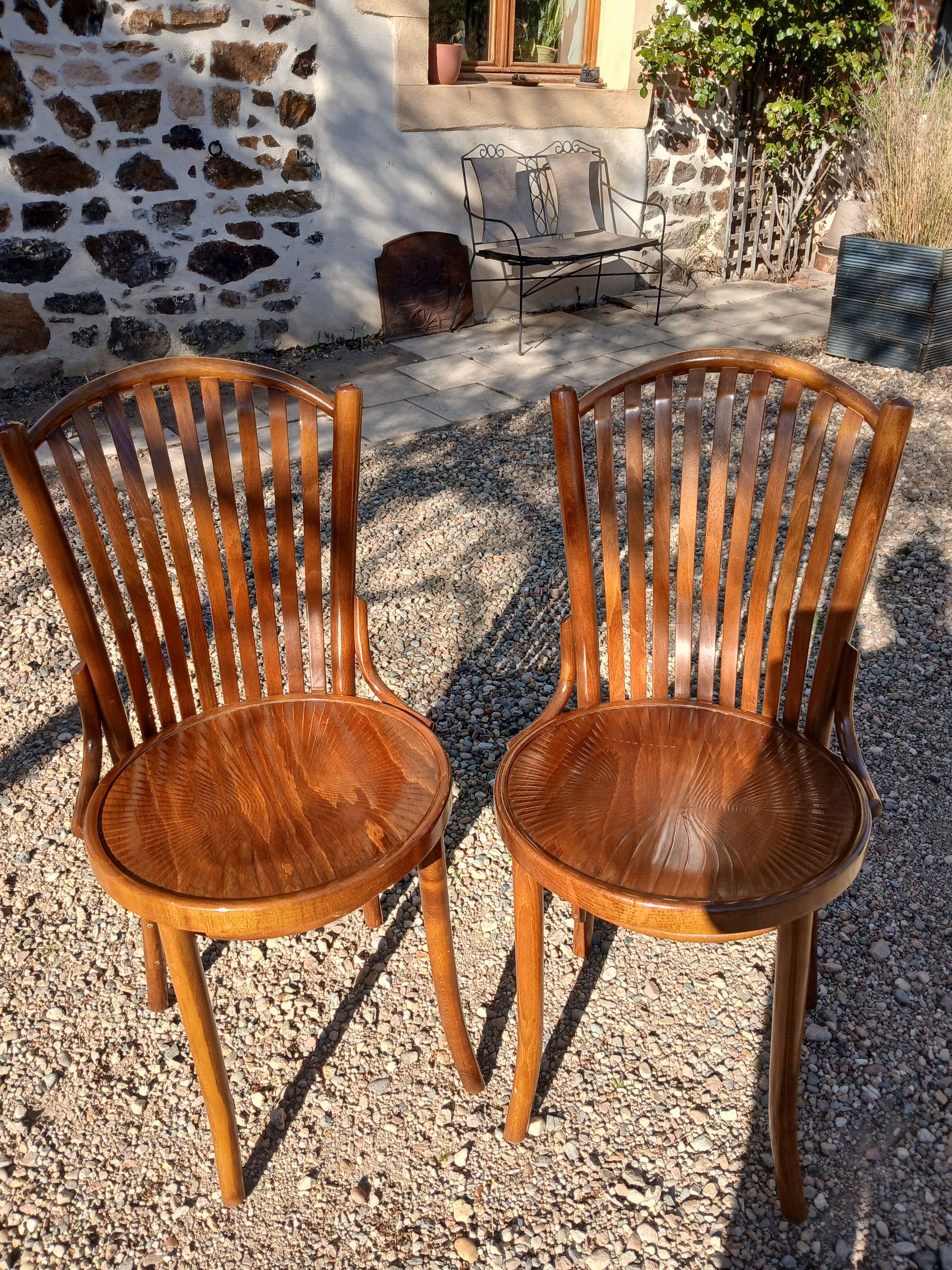 2 Thonet style bistro chairs