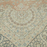 Hand-knotted persian vintage 1970s 290 cm x 390 cm beige wool carpet