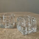 Pair of Peill & Putzler crystal candle holders from the 70s