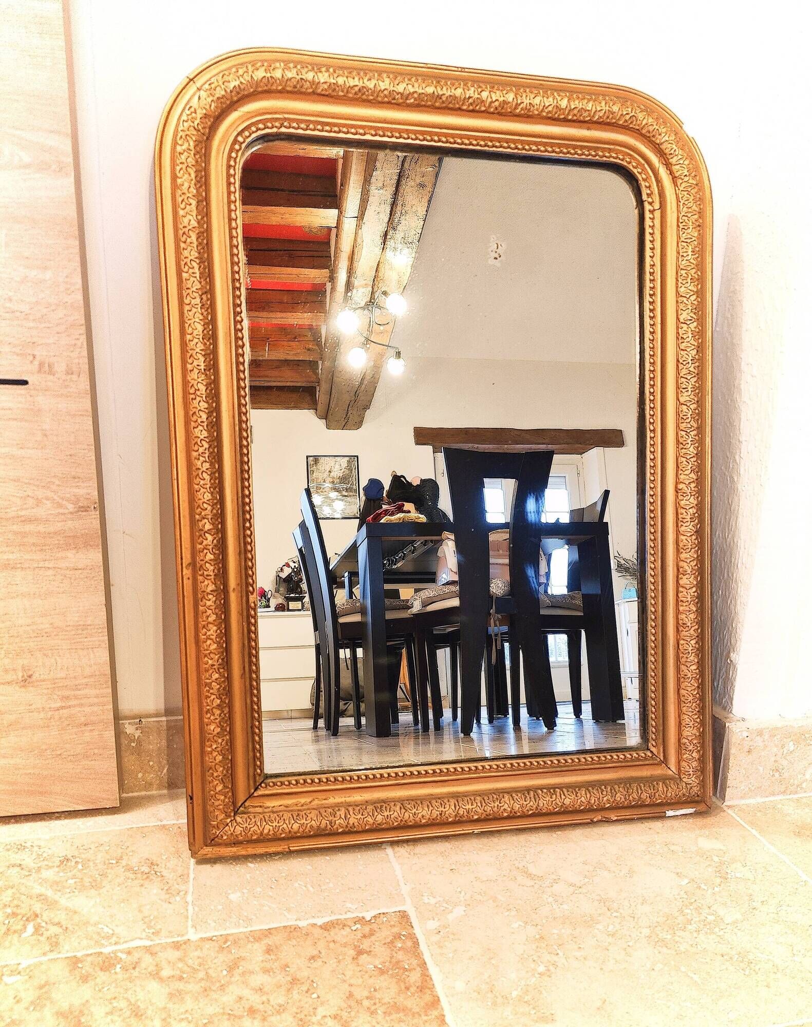Louis philippe mirror in gilded wood (10)