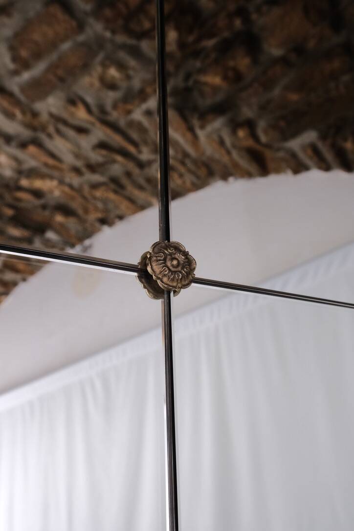 Très grand miroir de style brasserie, France, 1960s