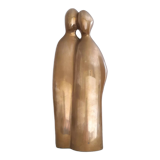 Brass statue stylized couple