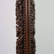 Grand miroir en chêne sculpté français antique, fin du 19e siècle