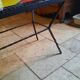 Table basse métal et carrelage année 50
