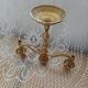 Antique metal chandelier with 3 arms