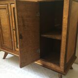 Doll cabinet 3 wooden doors with mirror