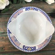 Gravy boat and its frame Gien Royal