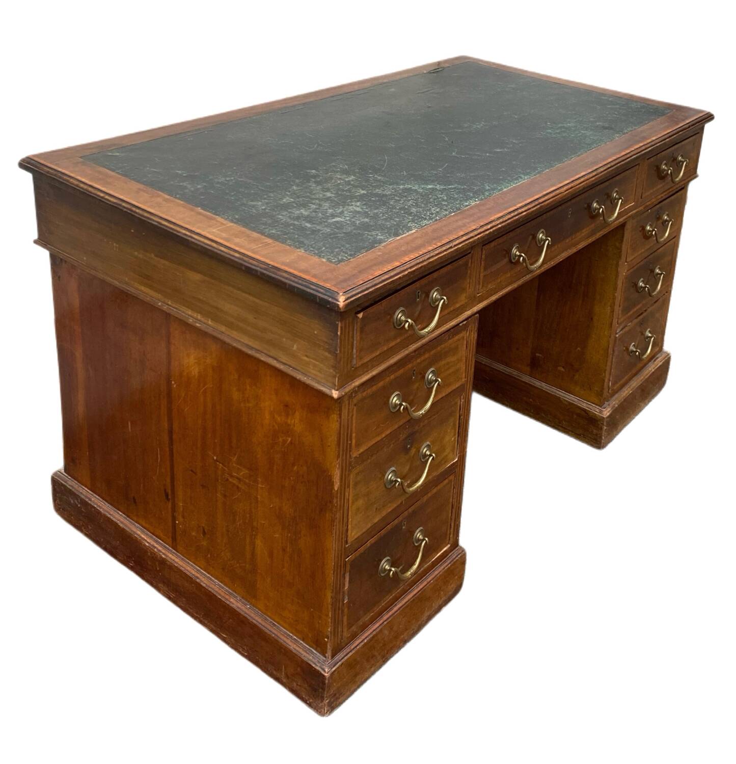 Antique English walnut chest of drawers from the 1930s.