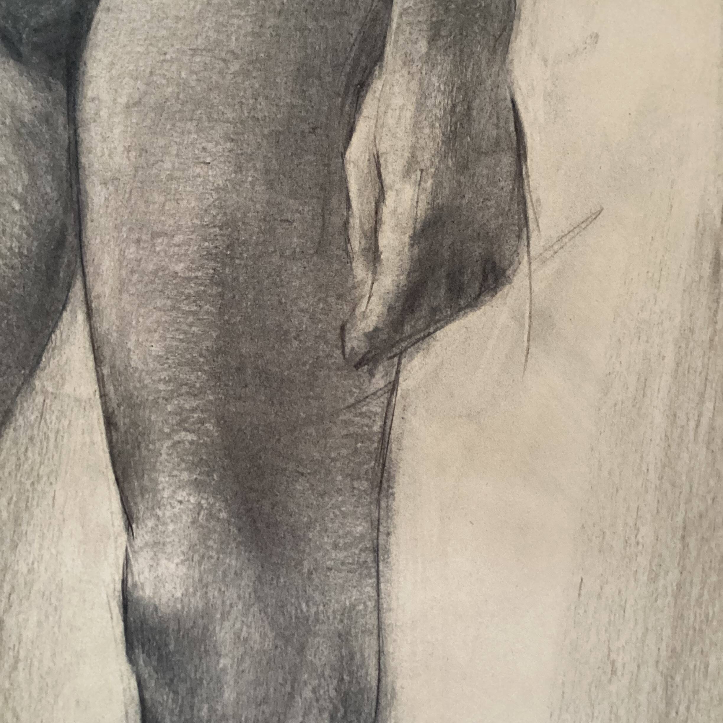 Large drawing of a “Nude” woman signed around the 1940s dimension: height -120cm - width -75