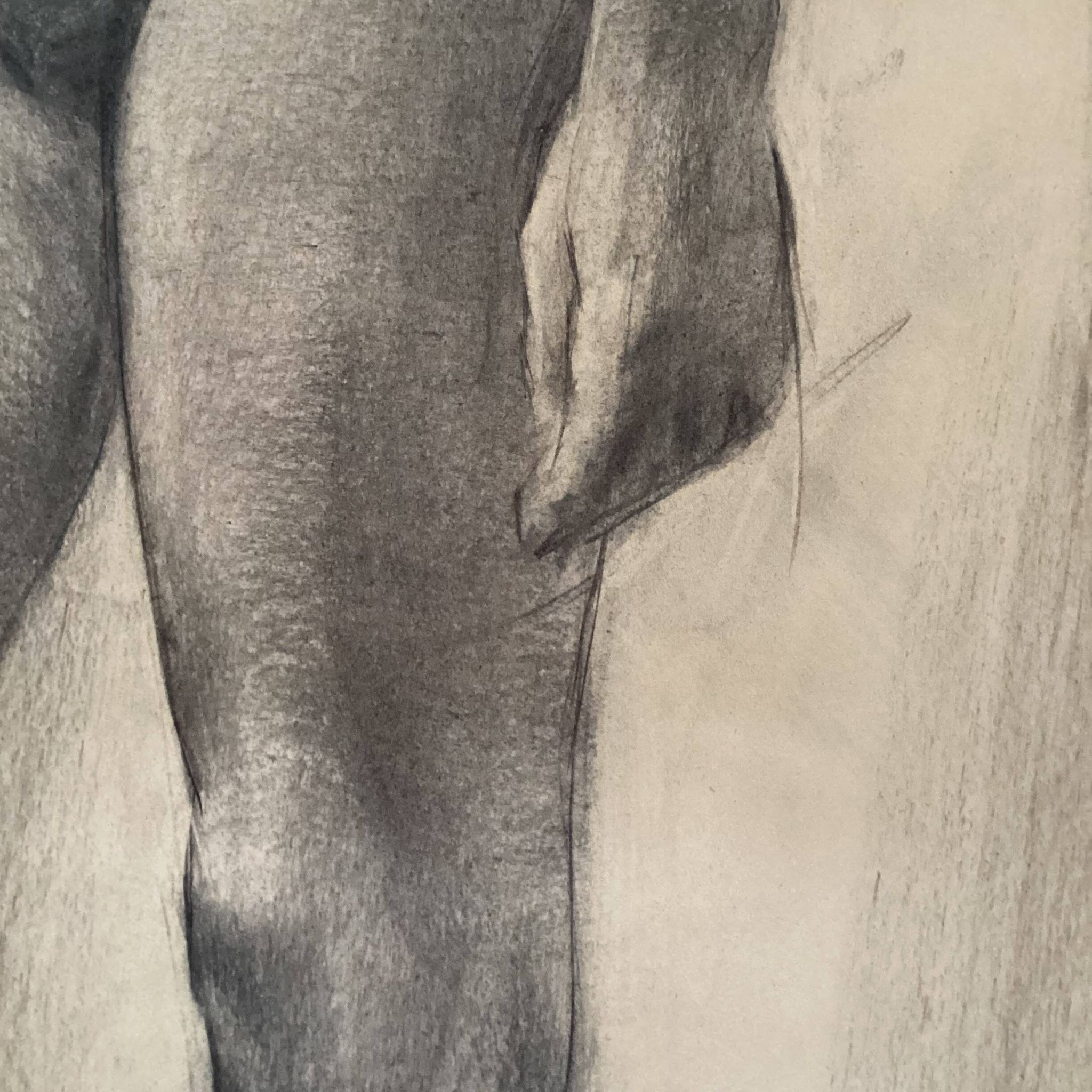 Large drawing of a “Nude” woman signed around the 1940s dimension: height -120cm - width -75