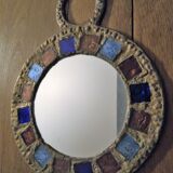 Lead and glass hand mirror