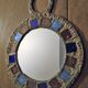Lead and glass hand mirror