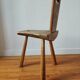Tripod chair in solid wood – Handcrafted – Brutalist spirit
