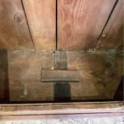 Pine wardrobe from the 19th century.