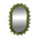 Organic-Shaped Green Italian Mirror Made of Murano Glass and Brass