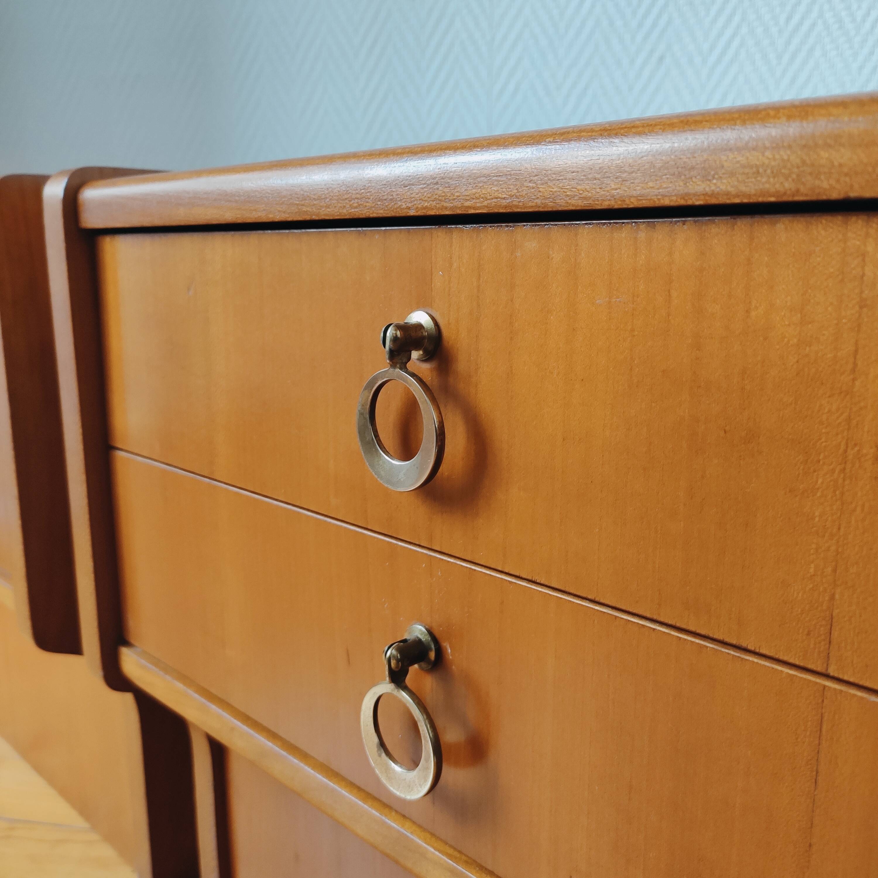 Pair of vintage Scandinavian bedside tables 1970