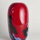 Vase en verre artistique rouge cerise unique par Mikael Axenbrant, Suède 1990