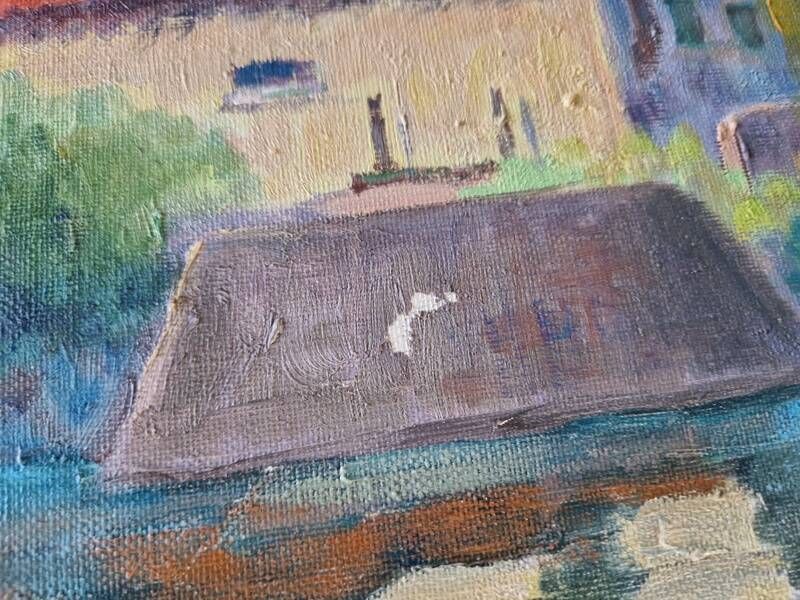 Christian Xapella (1927-2021), painter from Carcassonne - Oil on canvas - Saint Jean Paichère