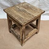 Small teak stool with 1 drawer