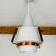 Opaline and brass suspension Scandinavian style 60s