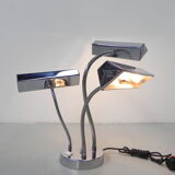 Vintage desk lamp with 3 chromed shades