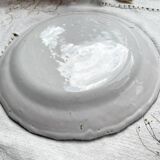 Ancienne Assiette Faïence Française XIXème motif petites fleures bleues