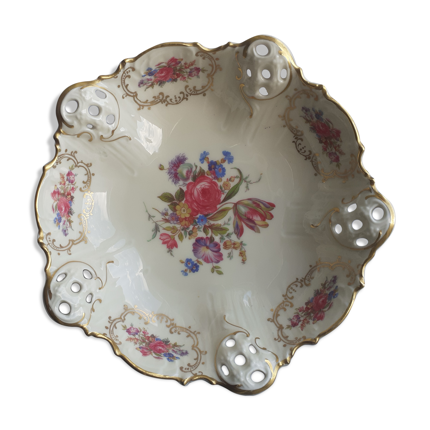 Coupe tripode en porcelaine de Rosenthal