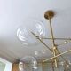 Brass & Borosilicate Glass Suspension "RD15 6 ARMS" design Schwung