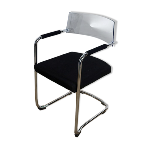 Fauteuil de bureau en métal chromé