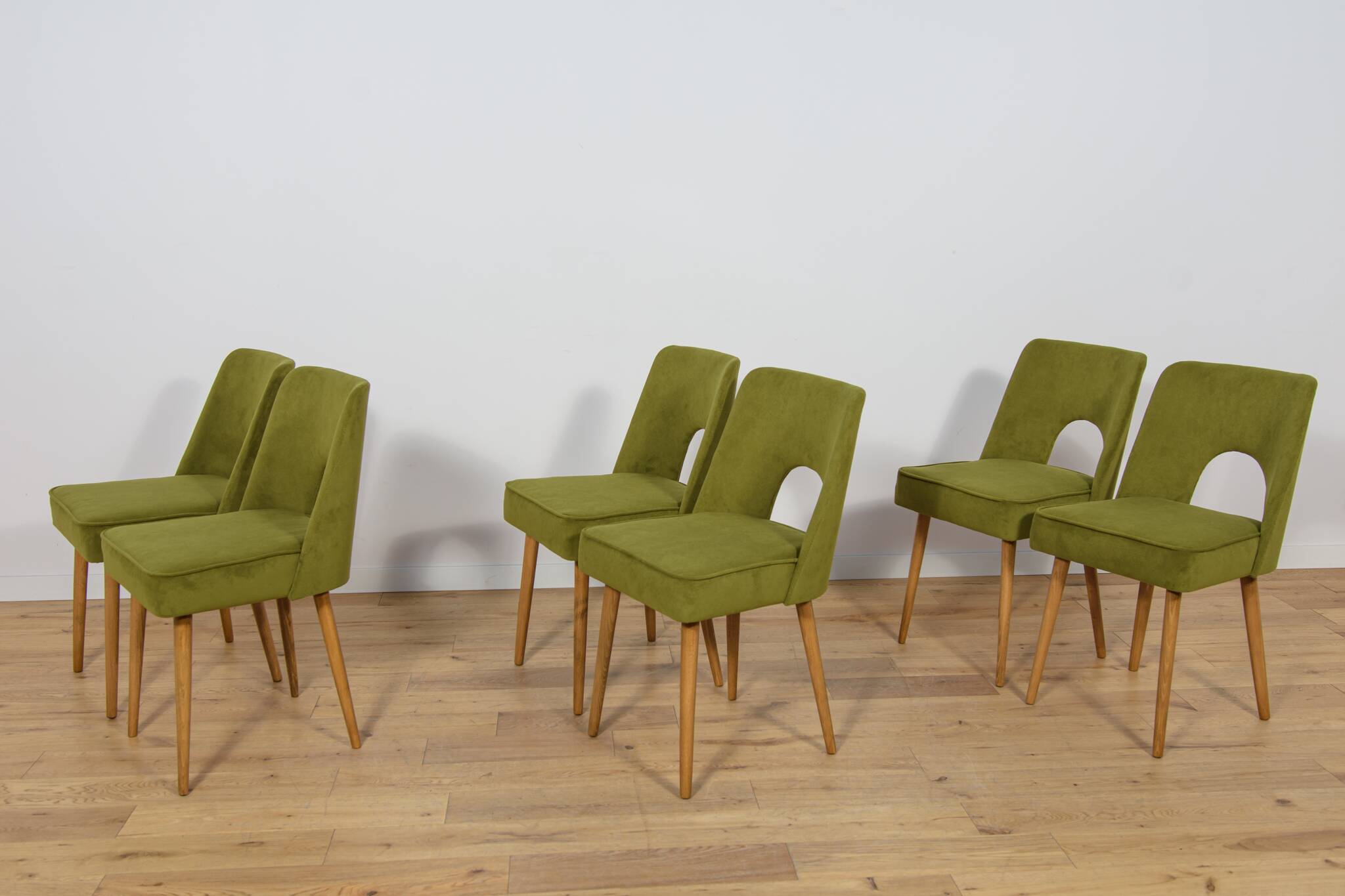 Shell Chairs from Bydgoszcz Furniture Factory, Poland, 1960s, Set of 6